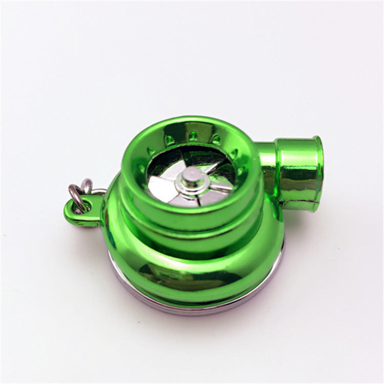 Creative LED Turbine Rotatable Luminous Metal Keychain