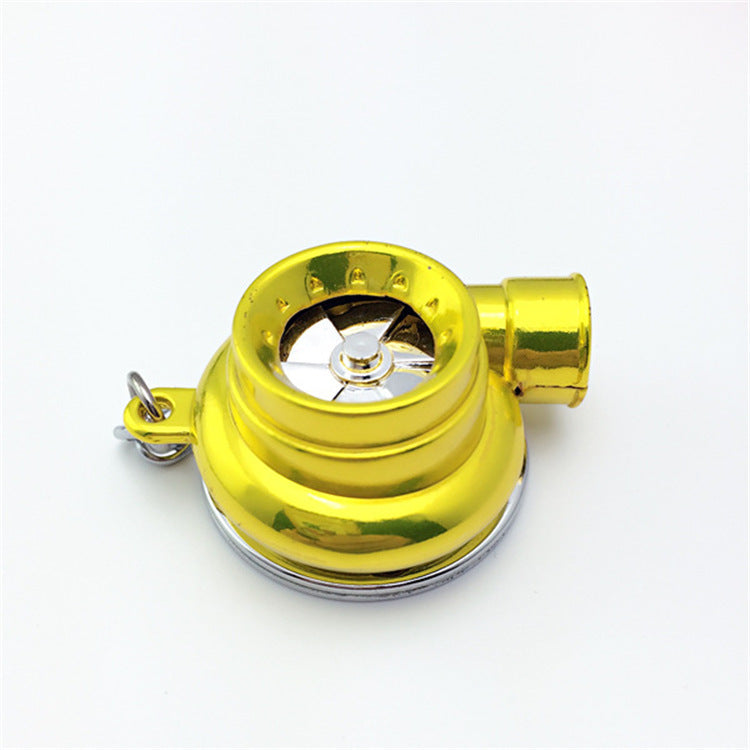 Creative LED Turbine Rotatable Luminous Metal Keychain
