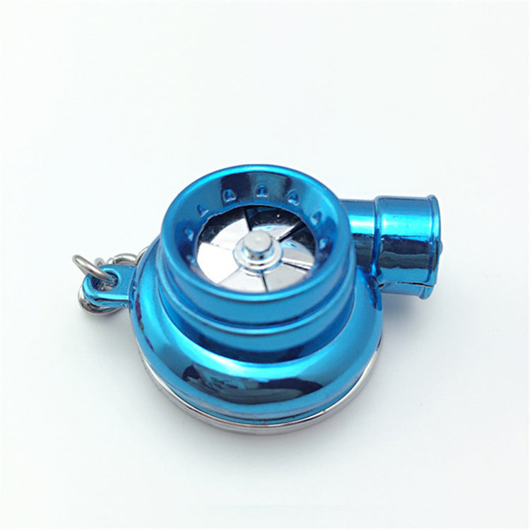 Creative LED Turbine Rotatable Luminous Metal Keychain