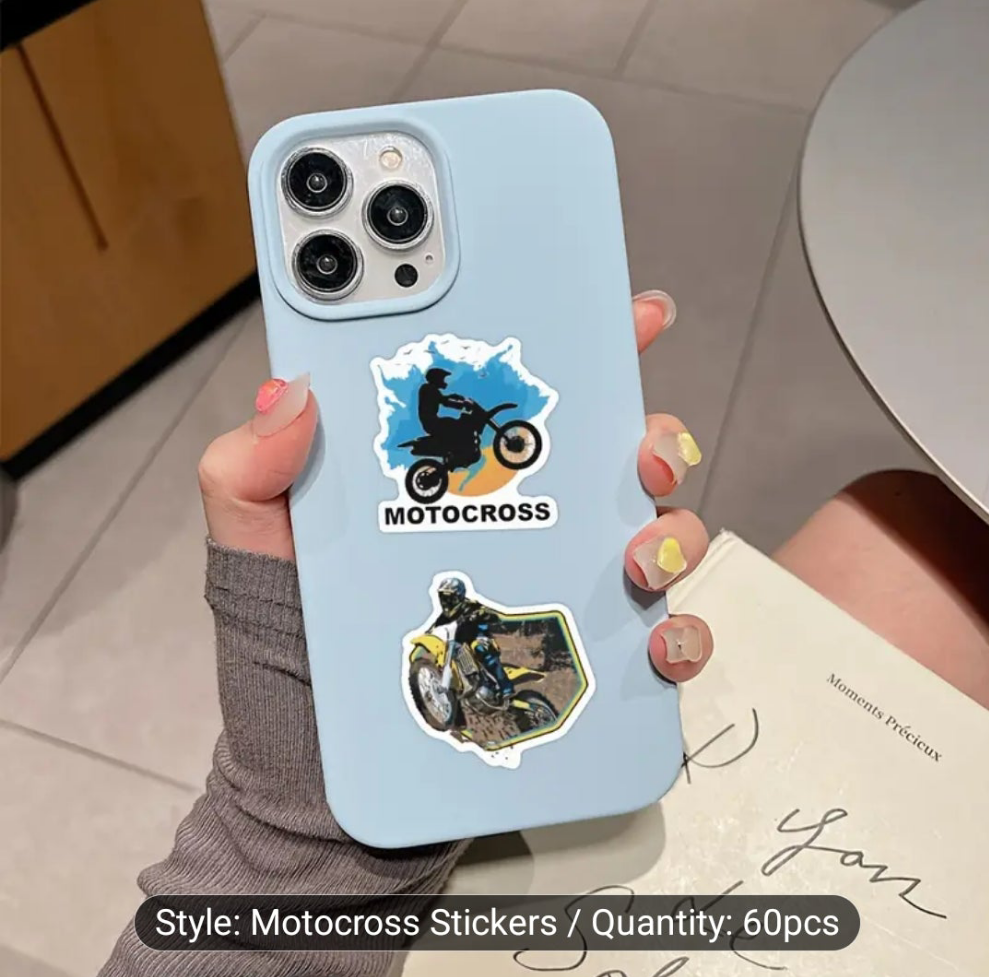 60 pc dirtbike stickers