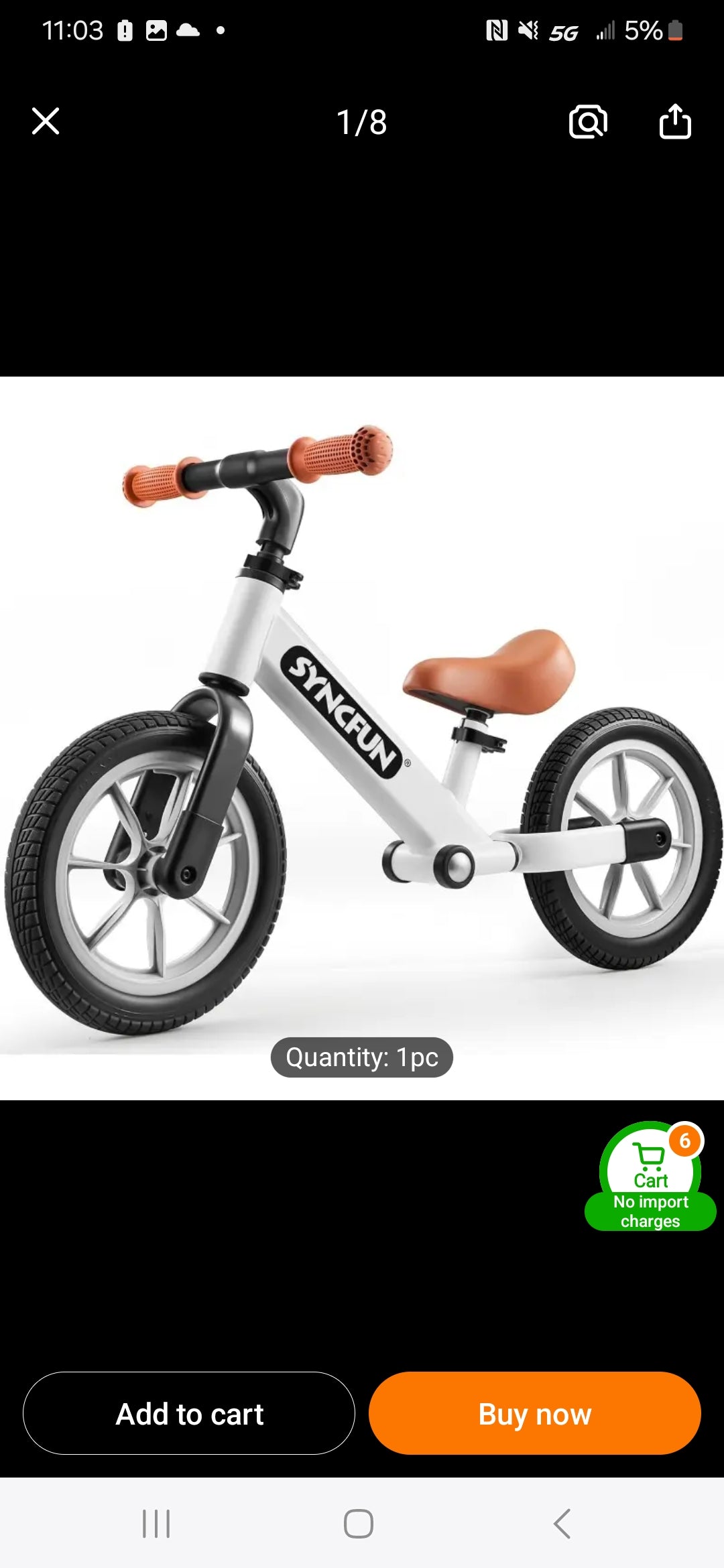Starter balance bike