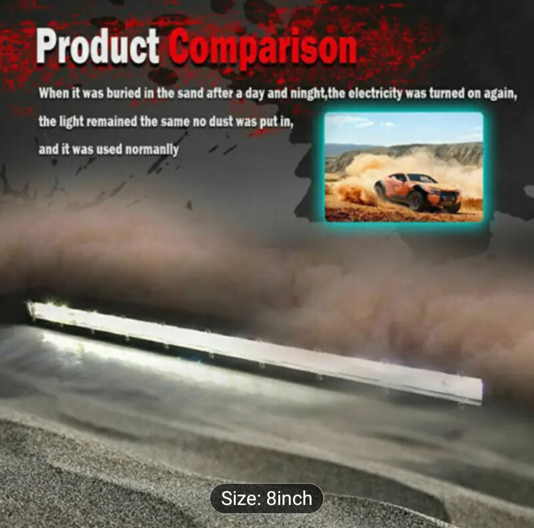 8in light bar with mounting hooks