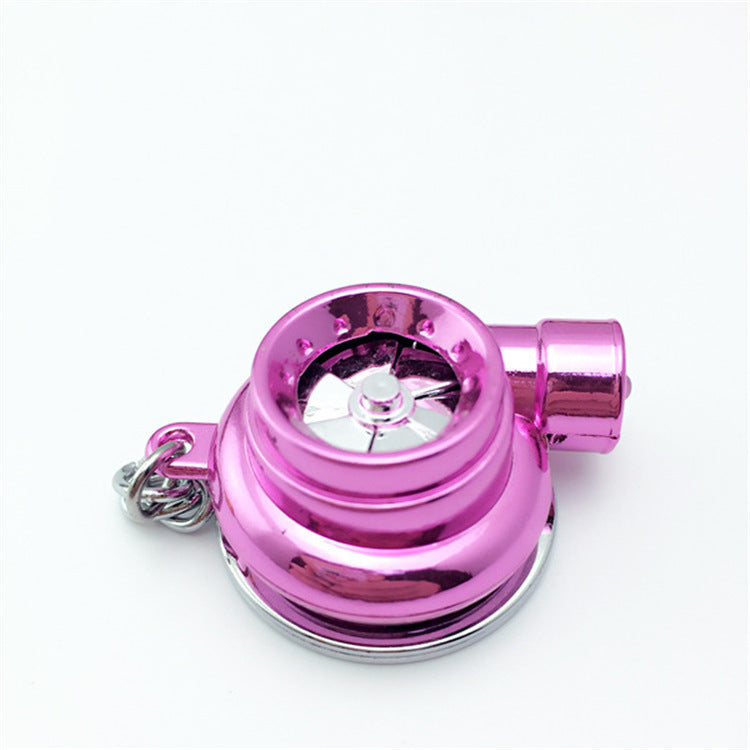 Creative LED Turbine Rotatable Luminous Metal Keychain