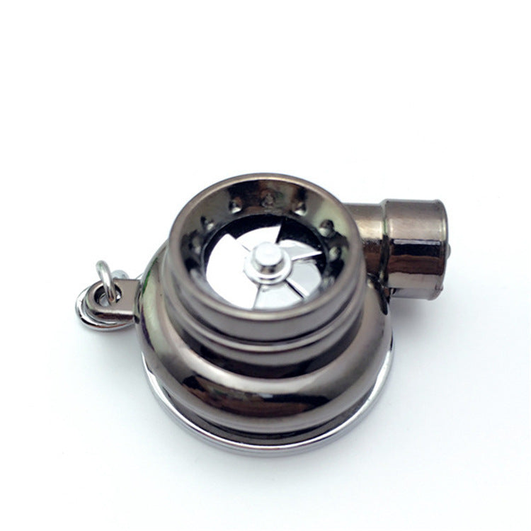 Creative LED Turbine Rotatable Luminous Metal Keychain