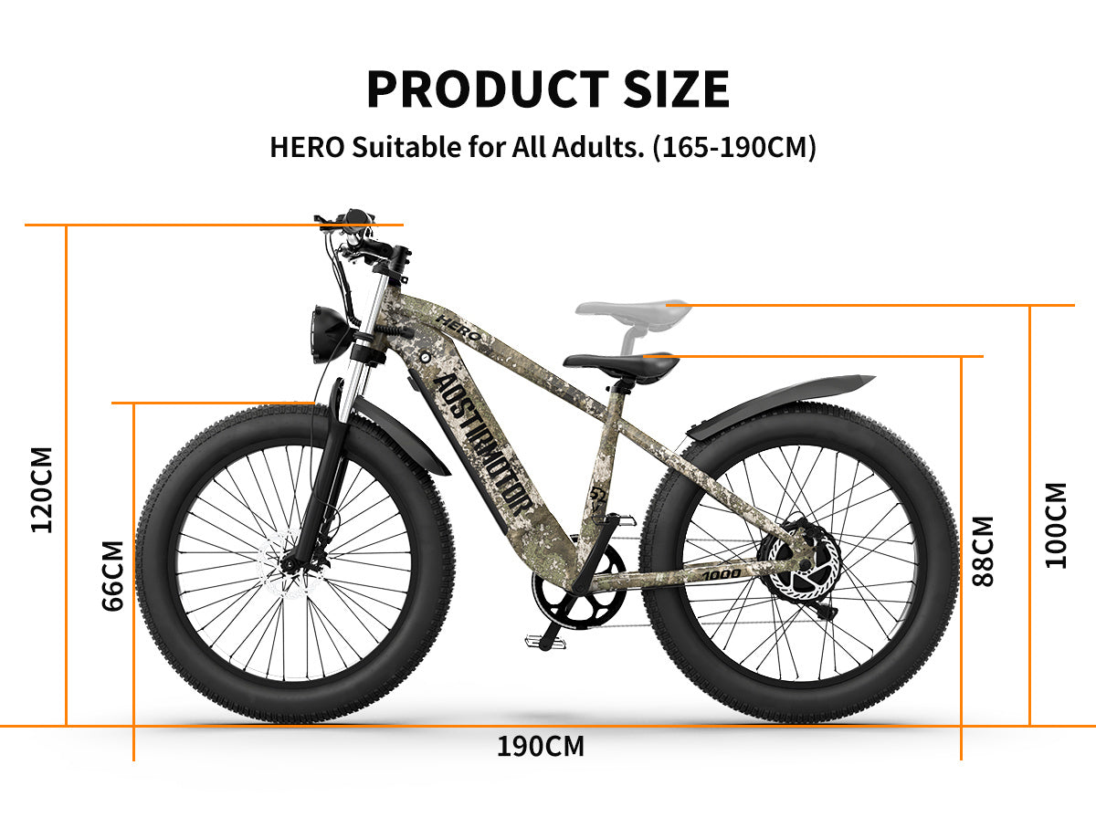 52V Fat Tire E-Bike Extended-Range & Hydraulic Disc Brakes
