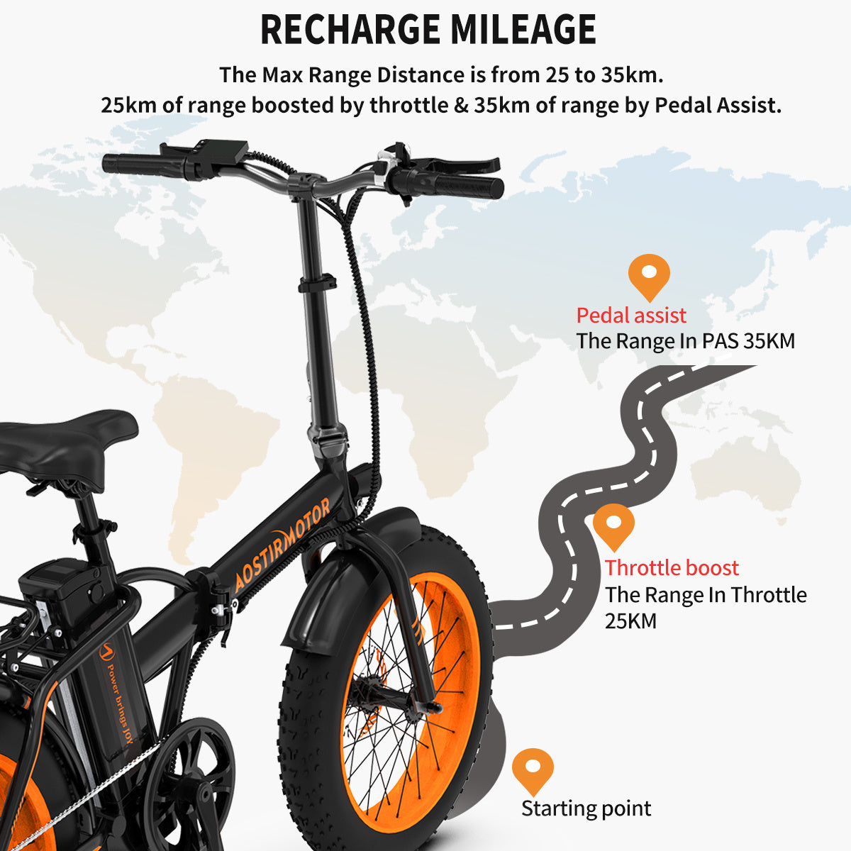 36V 500W Foldable Fat Tire E-Bike