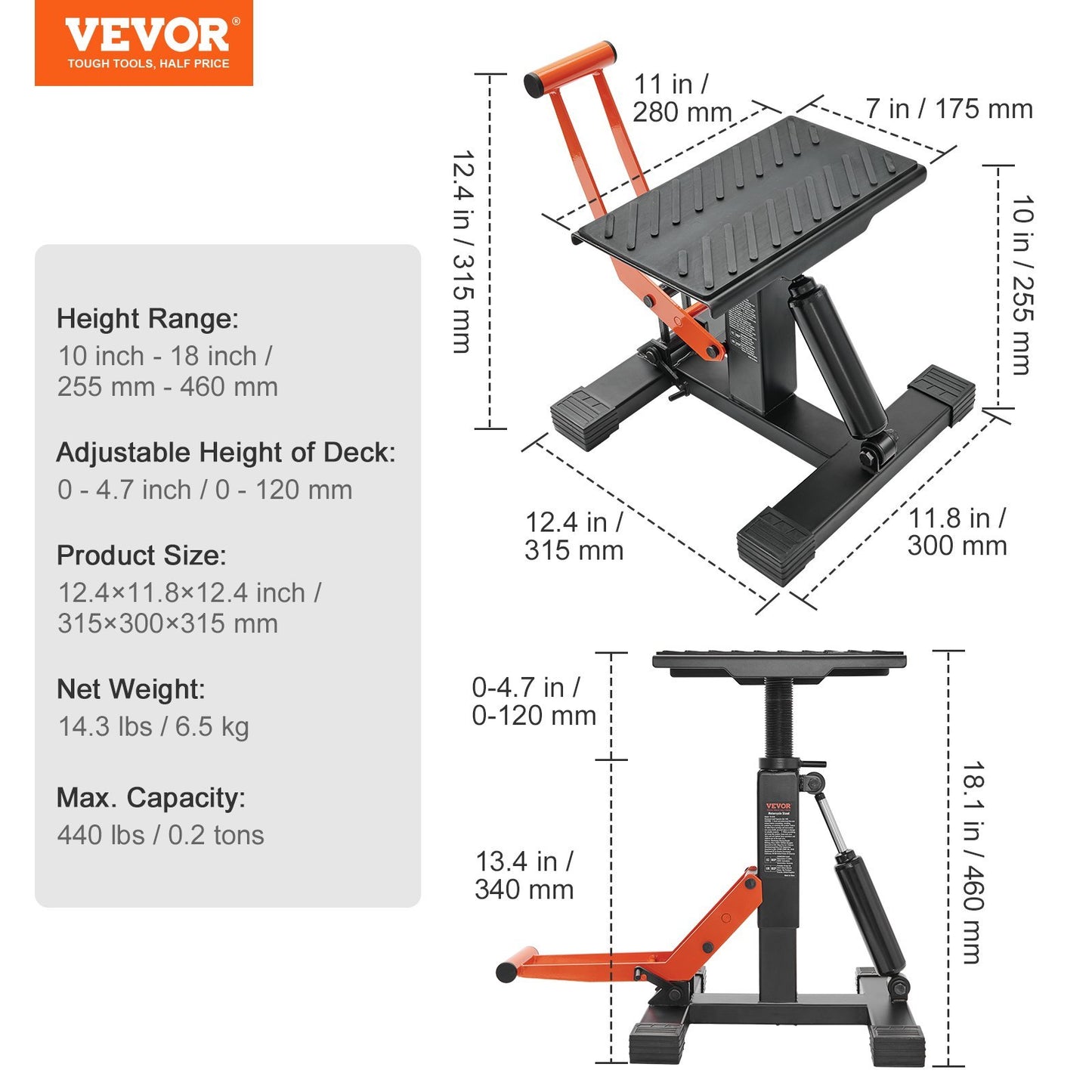 Dirt Bike Lift Stand 440 Lbs Capacity