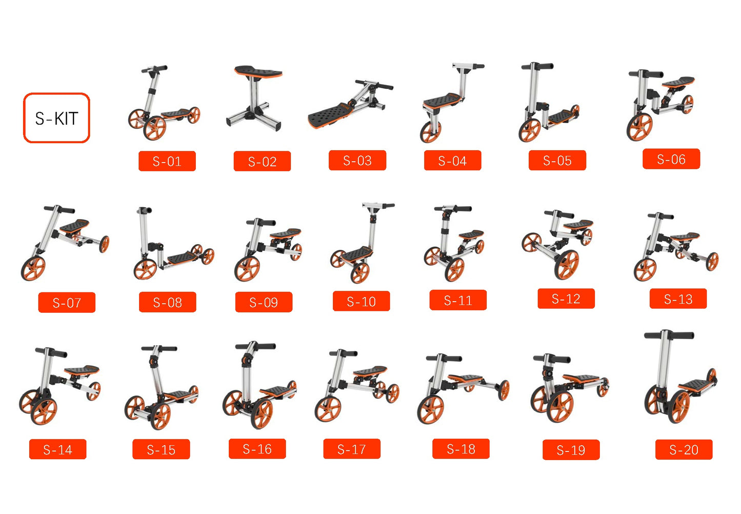 Buildable 20-in-1 Balance Bike  Ages 1 To 4