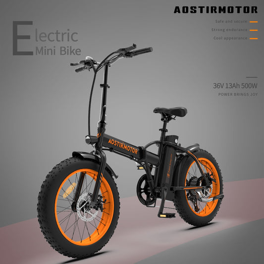 36V 500W Foldable Fat Tire E-Bike