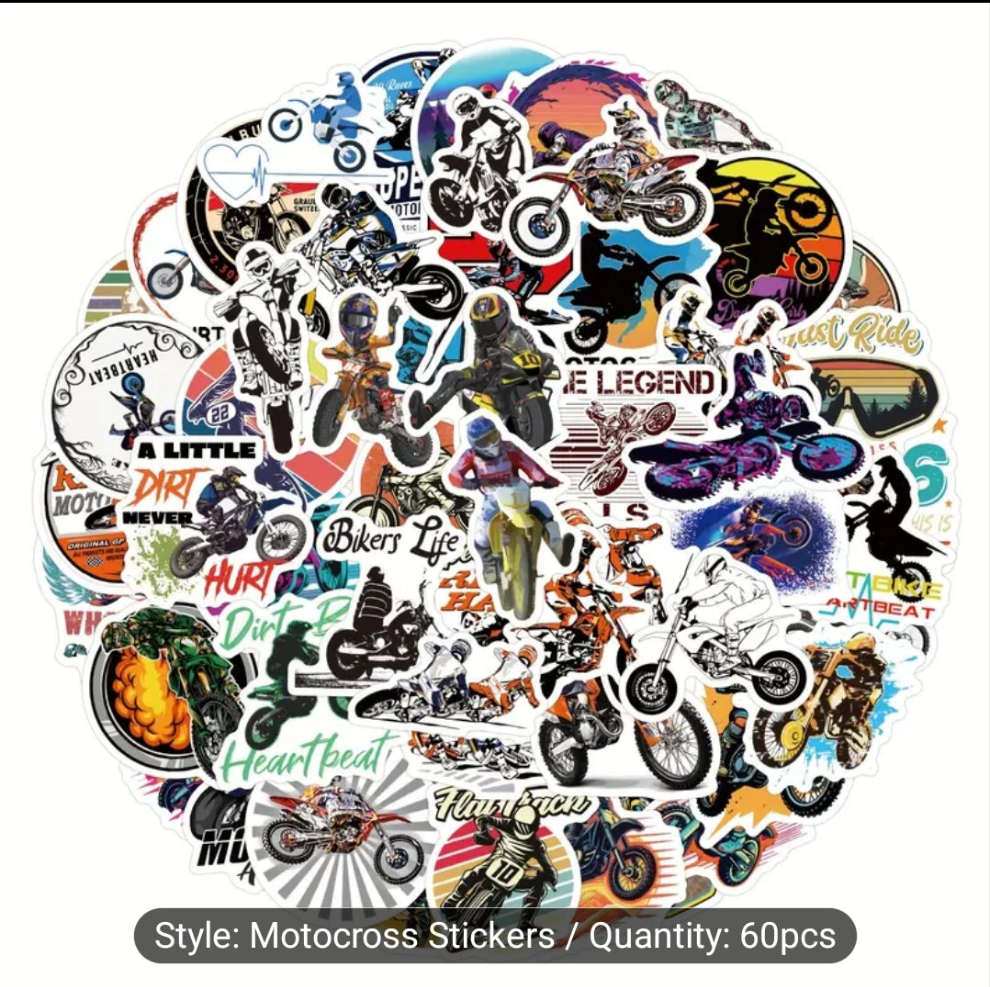 60 pc dirtbike stickers