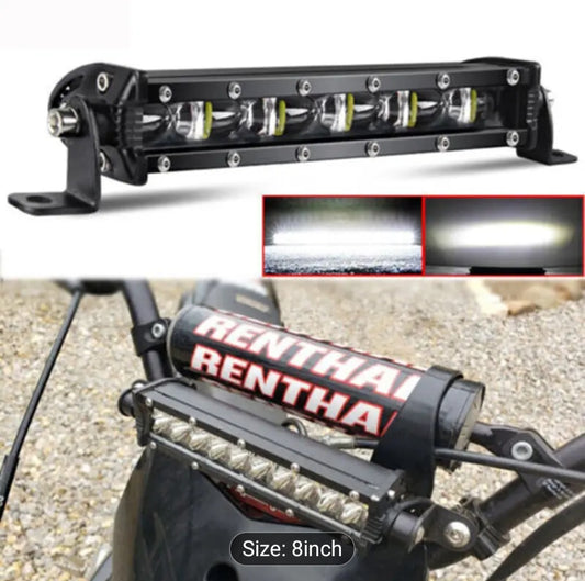 8in light bar with mounting hooks
