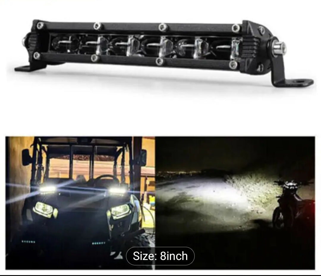 8in light bar with mounting hooks